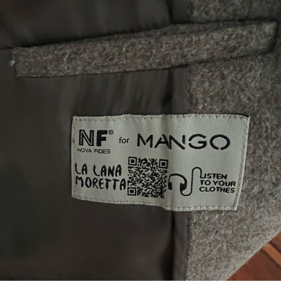 Mango Double-Breasted Wool Coat Size M - Picture 6 of 7